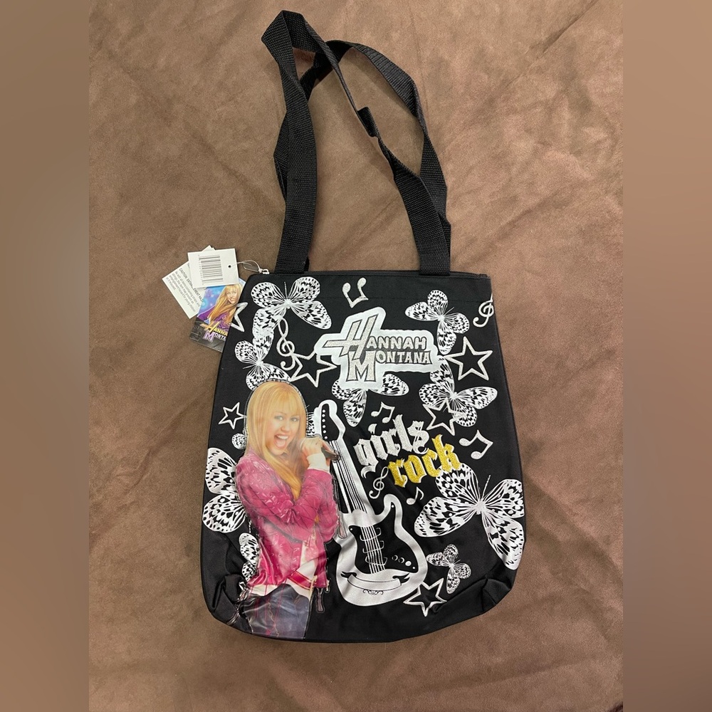 NEW WITH TAG DISNEY MILEY CYRUS HANNAH MONTANA TOTE BAG